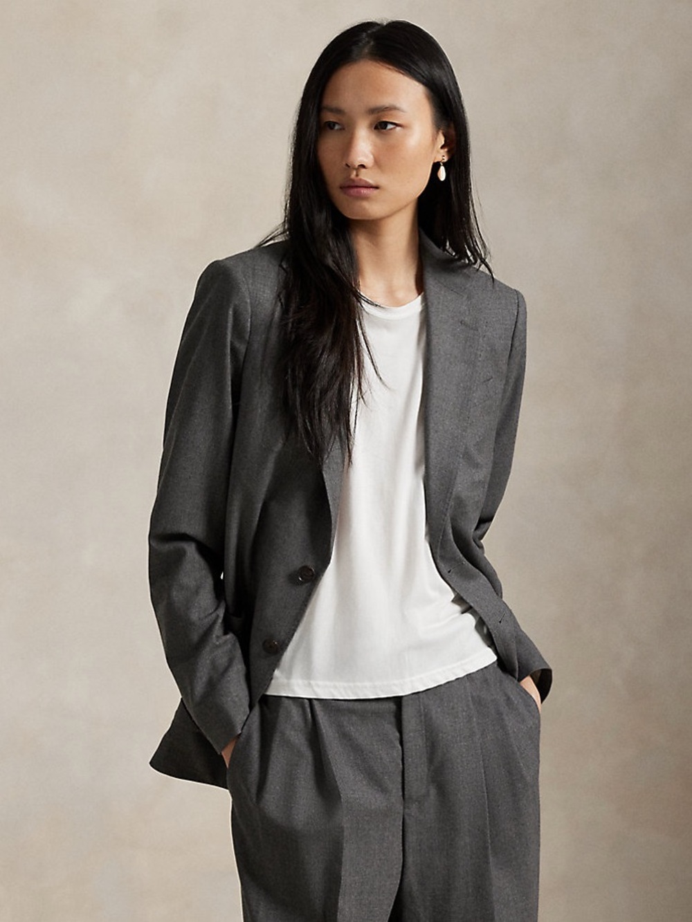 Ralph Lauren Charcoal Gray Women's Tailored Blazer